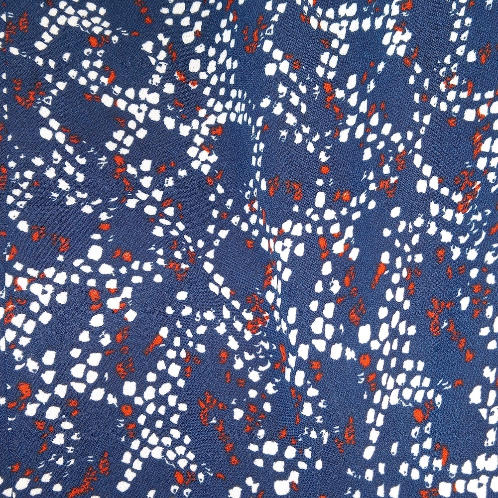 Banana Republic Navy Abstract Print Maxi Skirt